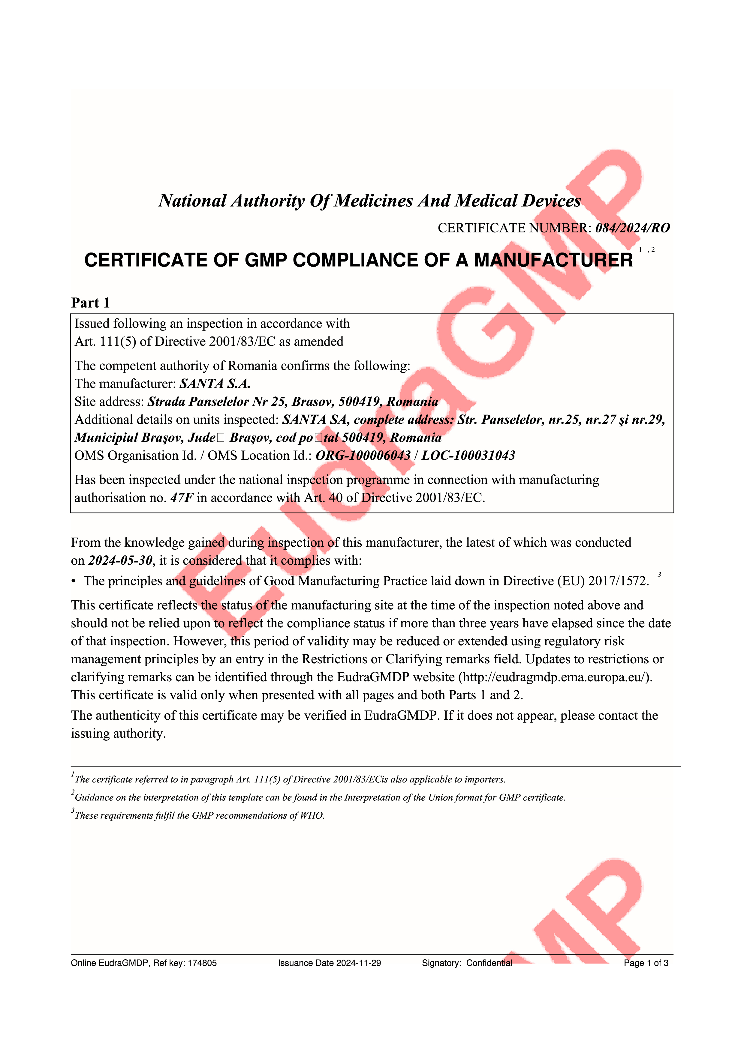 GMP Certification